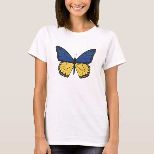 butterfly in ukrainian colors tシャツ (正面)