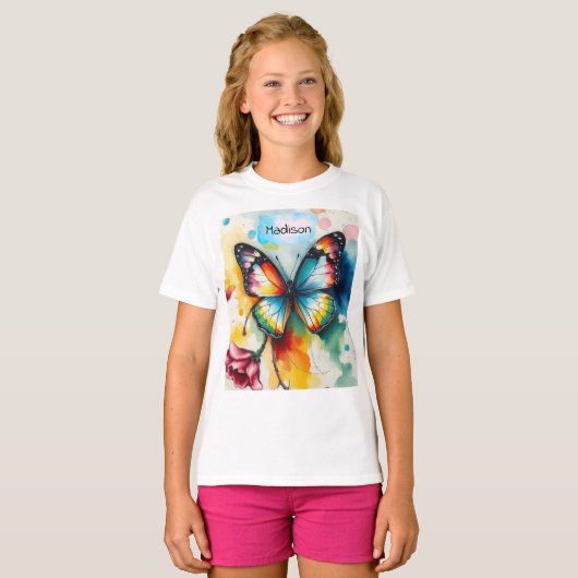 Butterfly Ink Customizable  Tシャツ (正面フル)