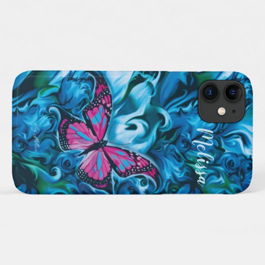 Butterfly iPhone Case Case-Mate iPhoneケース (裏面(横))
