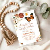 Butterfly Kisses Baby Shower Invitation 招待状