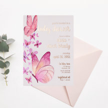Butterfly Kisses & Baby Wishes | ピンクのベビーシャワー