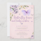 Butterfly Kisses Wishes spring summer fall winter 招待状 (正面)