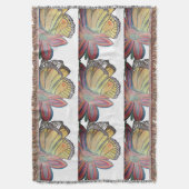 Butterfly landing beautiful スローブランケット (正面縦)