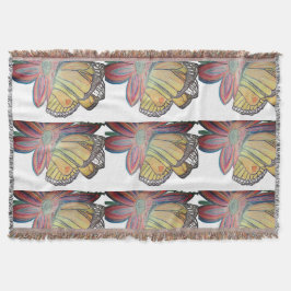 Butterfly landing beautiful スローブランケット