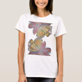 Butterfly landing on flower beautiful tシャツ (正面)