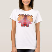 Butterfly landing on flower beautiful tシャツ (正面)