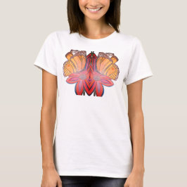 Butterfly landing on flower beautiful tシャツ