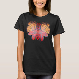 Butterfly landing on flower beautiful tシャツ