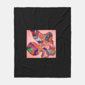 Butterfly Leaf Portrait フリースブランケット (正面)