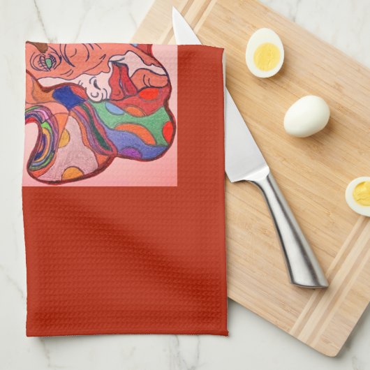 Butterfly Leaf Portrait Kitchen Towel キッチンタオル (四つ折り)