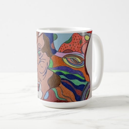 Butterfly Leaf Portrait Mug コーヒーマグカップ (正面右)