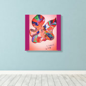 Butterfly Leaf Portrait Stretched Canvas Print キャンバスプリント (インサイチュ (ウッドフロア))