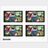 Butterfly Life 長方形シール (シート)