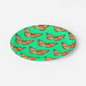 Butterfly lime green ペーパープレート (アングル)