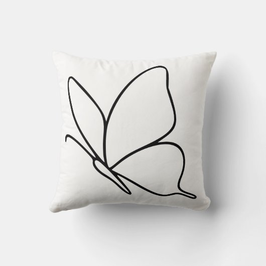 Butterfly Line Art –  Insect Illustration  クッション (裏面)