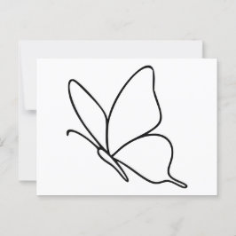 Butterfly Line Art –  Insect Illustration  ポストカード