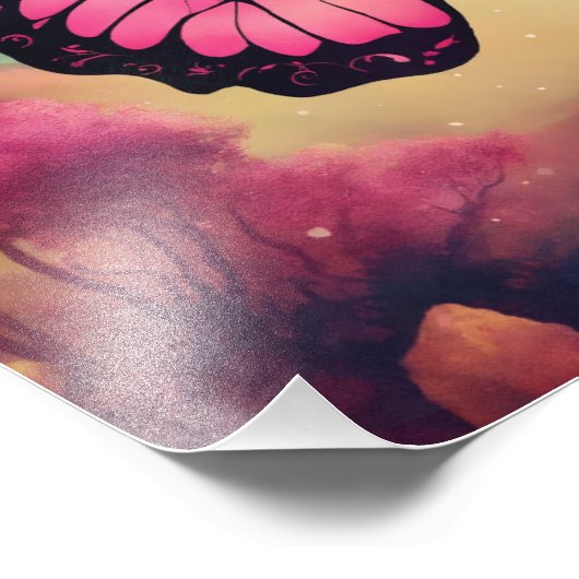 Butterfly Logo Throw Pillow フォトプリント (角)