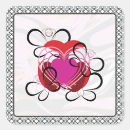 Butterfly Love | Beat Of Love Black Lace 1 スクエアシール
