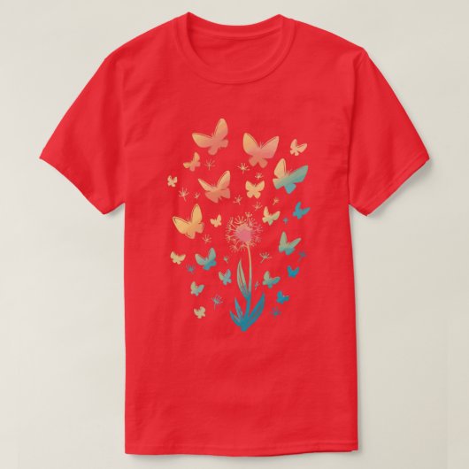 Butterfly Lover Monarch Butterfly Art Pattern Inse Tシャツ (デザイン正面)