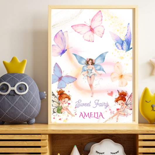  Butterfly Magical Fairy Garden Kids ポスター