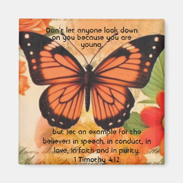 Butterfly Magnet 1 Timothy 4:12 マグネット