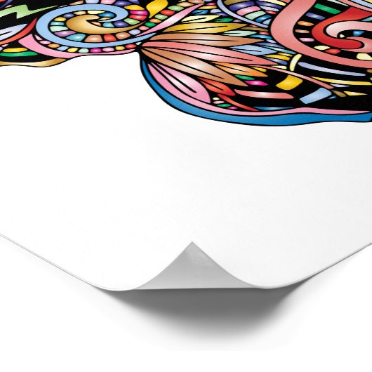 Butterfly Mandala ポスター (角)