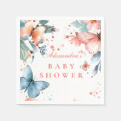 Butterfly Meadow Baby Shower スタンダードカクテルナプキン (正面)