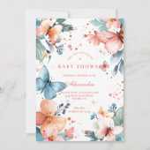 Butterfly Meadow Baby Shower 招待状 (正面)