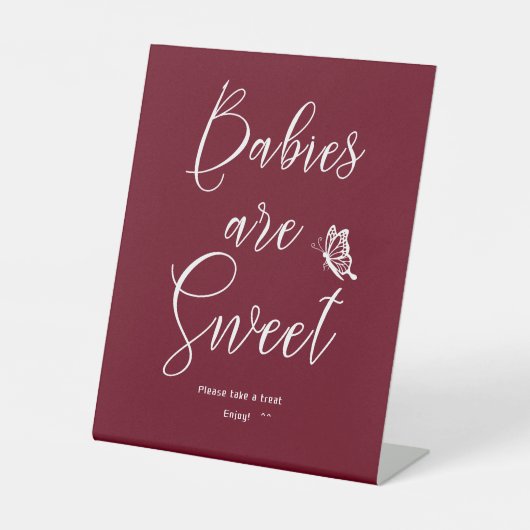 Butterfly Modern Minimal Babies Are Sweet 台座サイン (正面)
