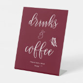 Butterfly Modern Minimal Baby Shower Drinks 台座サイン (正面)