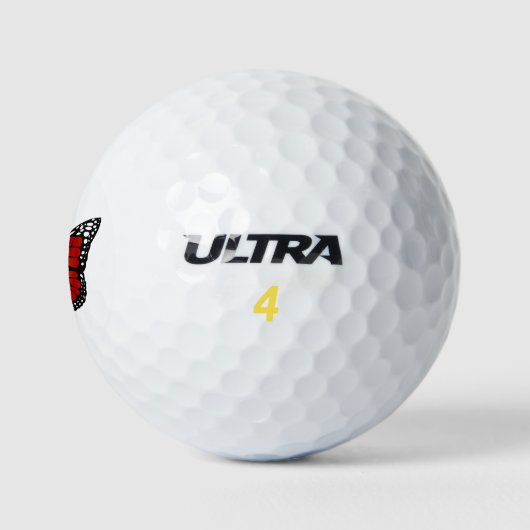 Butterfly Monarch Abstract Artistic Line Art ゴルフボール (ロゴ)