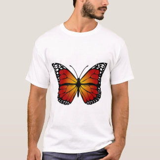 Butterfly Monarch Abstract Artistic Line Art Tシャツ