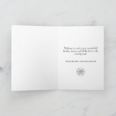 Butterfly Monarch Christmas Corporate Greeting シーズンカード (内部)