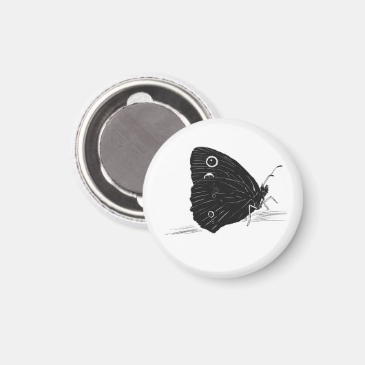 Butterfly Monochrome マグネット (正面/裏面)