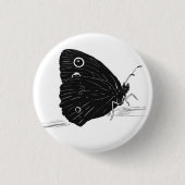 Butterfly Monochrome 缶バッジ (正面)