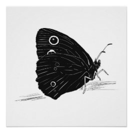 Butterfly Monochrome Print / Poster ポスター