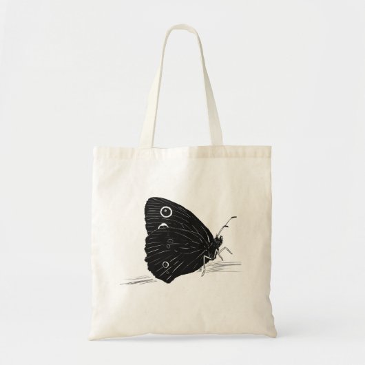 Butterfly Monochrome Tote Bag トートバッグ (正面)