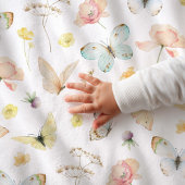 Butterfly Monogram Fleece Blanket フリースブランケット