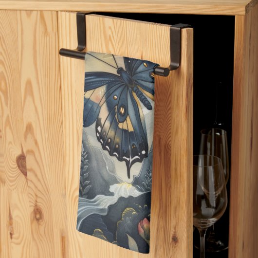 Butterfly & Moon                                 キッチンタオル (三つ折り)