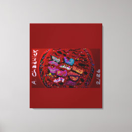 Butterfly Moon Drawstring Backpack キャンバスプリント