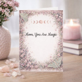 Butterfly Moon Mother’s Day Card from Son for Mom カード