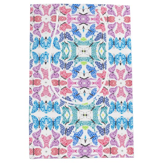 Butterfly Mosaic Gift Bag ミディアムペーパーバッグ (正面)