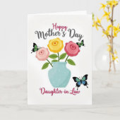 Butterfly Mothers Day Greet Card カード (黄色い花)