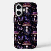 Butterfly Mushroom Floral Dark Witchy Pattern Case-Mate iPhoneケース (裏面)