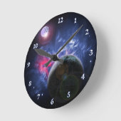 Butterfly Nebula Numbered Acrylic Wall Clock ラウンド壁時計 (傾斜)