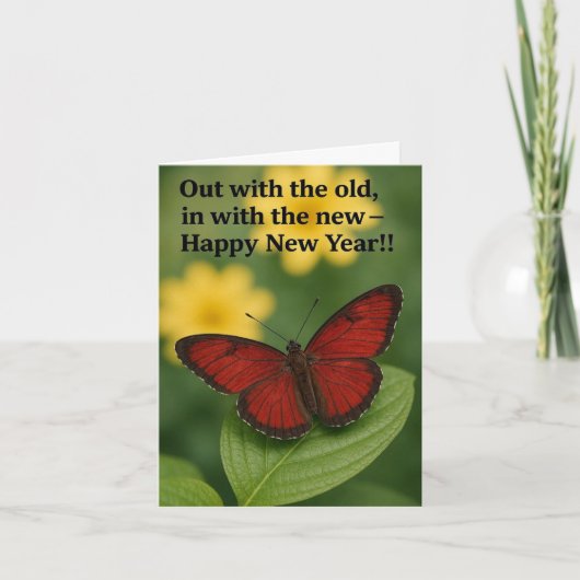 Butterfly New Year card シーズンカード (正面)