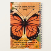 Butterfly Notebook 1 Timothy 4:12 ノートブック (裏面)