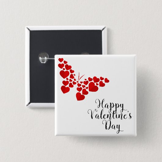 Butterfly of hearts 缶バッジ (正面&裏面)