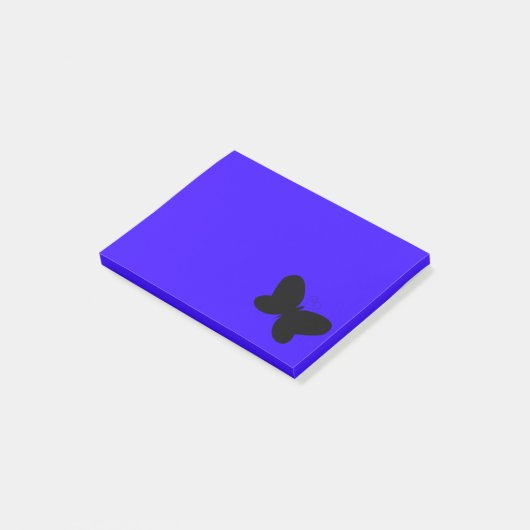 Butterfly on Blue Post It Note ポストイット (アングル)