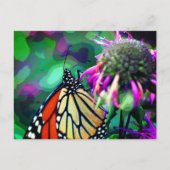 Butterfly On Flower Nature Art Personalized ポストカード (正面)